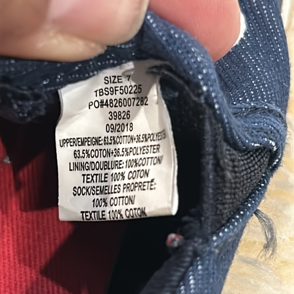 2/$25 Joe Fresh Toddler Jean Blue Slip-On Sneakers with Funny Face Size 7 - Picture 7 of 7